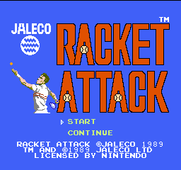 Racket Attack (Europe) Title Screen